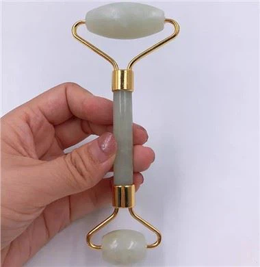 Зеленый подлинный натуральный каменный нефритовый ролик -массажер